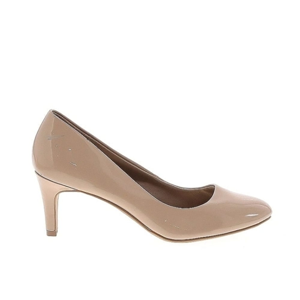 Dexflex Comfort Tan Heels Pointed Toe
